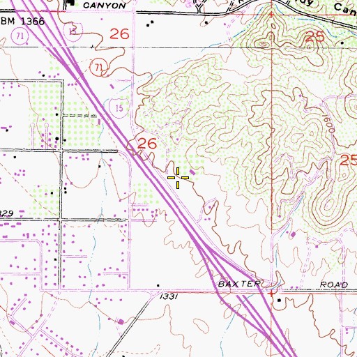 Topographic Map of Cornerstone Christian School, CA
