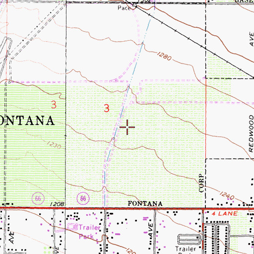 Topographic Map of East Heritage Elementary School, CA