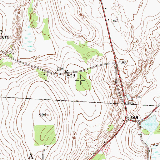 Topographic Map of Webutuck Middle School-High School, NY