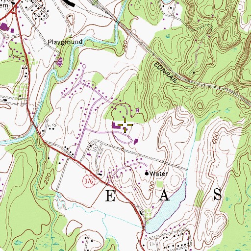 Topographic Map of Gayhead School, NY