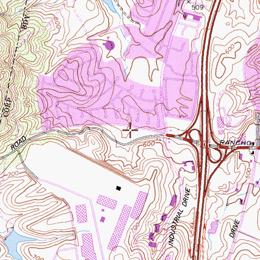 Topographic Map of Green Valley Church, CA