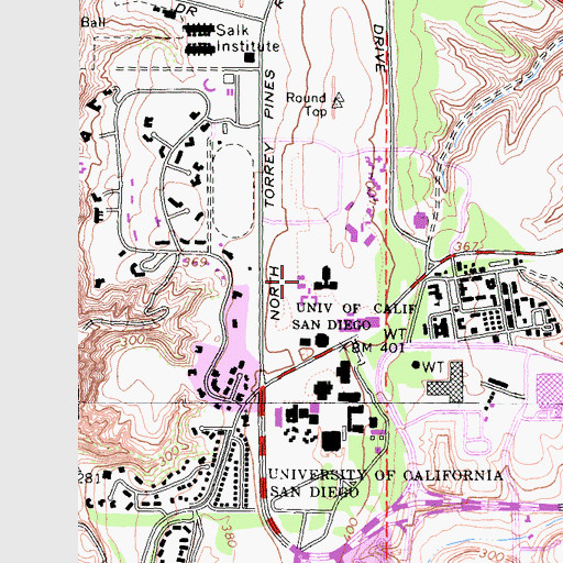 Topographic Map of McGill Hall, CA