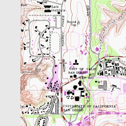 Topographic Map of Stuart Commons, CA