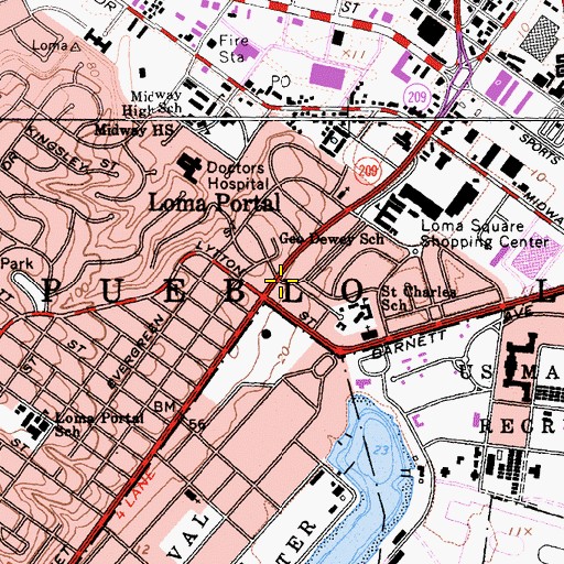 Topographic Map of Experiencing God Christian Fellowship Church, CA