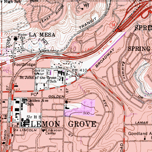 Topographic Map of New Horizons Church, CA