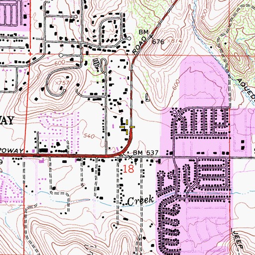 Topographic Map of Mount Olive Lutheran Preschool, CA