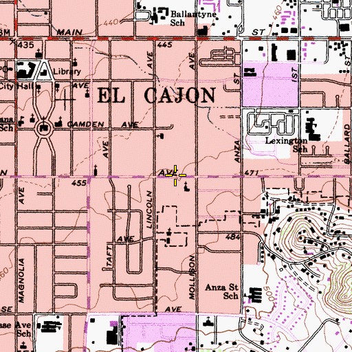 Topographic Map of Saint Michael Chaldean Catholic Church, CA
