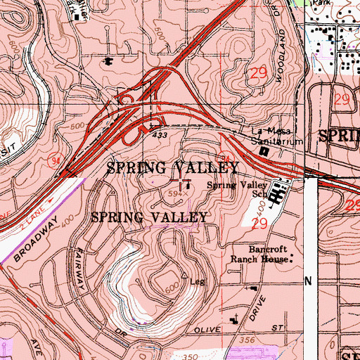 Topographic Map of Trinity Church, CA