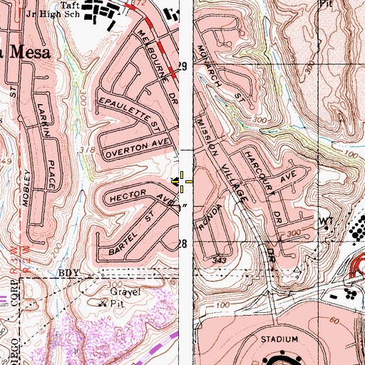 Topographic Map of Trinity Korean Presbyterian Church, CA
