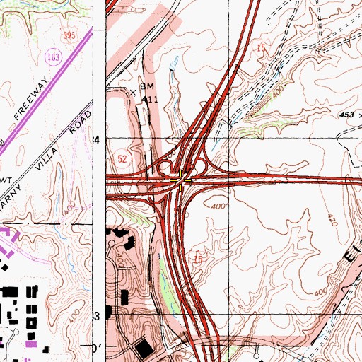 Topographic Map of Interchange 11, CA