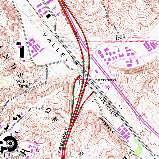 Topographic Map of Interchange 30, CA