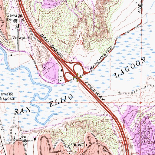 Topographic Map of Interchange 39, CA