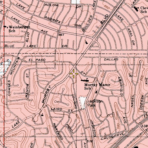 Topographic Map of La Mesa Annex Post Office, CA
