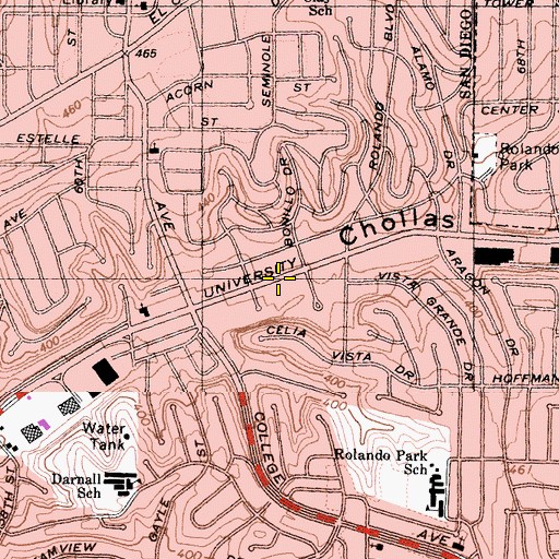 Topographic Map of Living Hope Family Church, CA