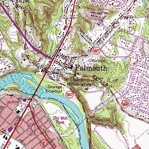 Topographic Map of C Ray Grizzle Activity Center, VA