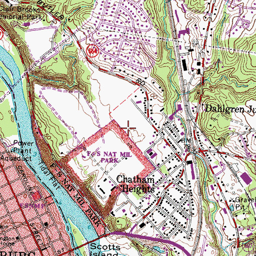 Topographic Map of Cooperative Extension Office, VA