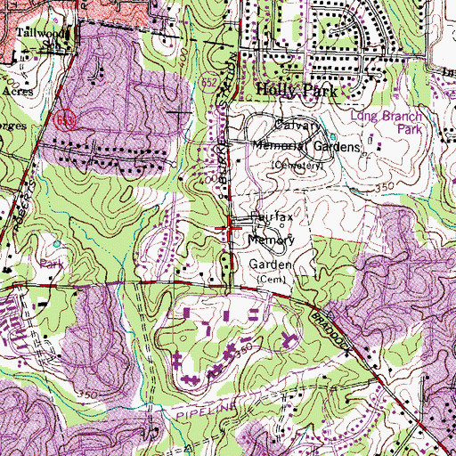 Topographic Map of American Lutheran Church, VA