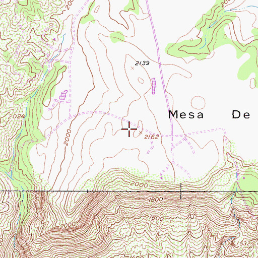 Topographic Map of Mesa de Colorado, CA