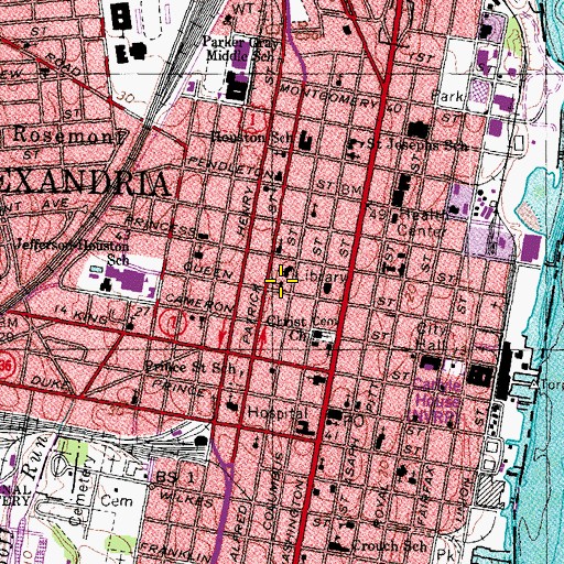 Topographic Map of Ebenezer Baptist Church, VA