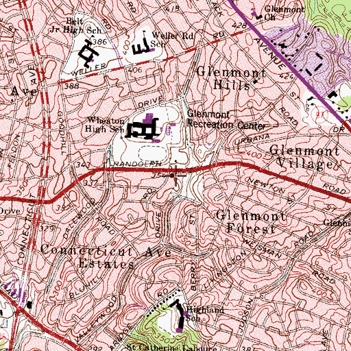 Topographic Map of First Faith Church, MD