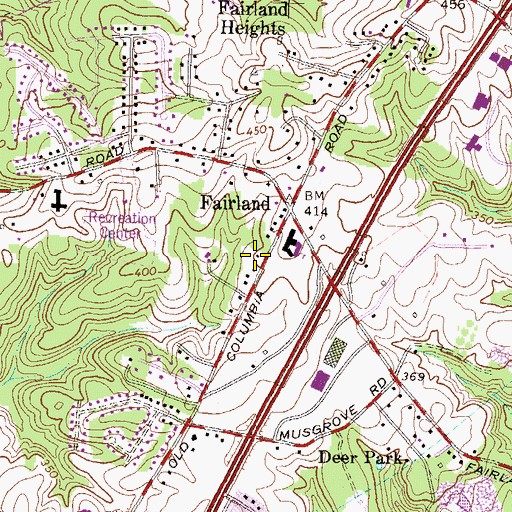 Topographic Map of Iglesia Evangelica Apostoles y Profetas, MD