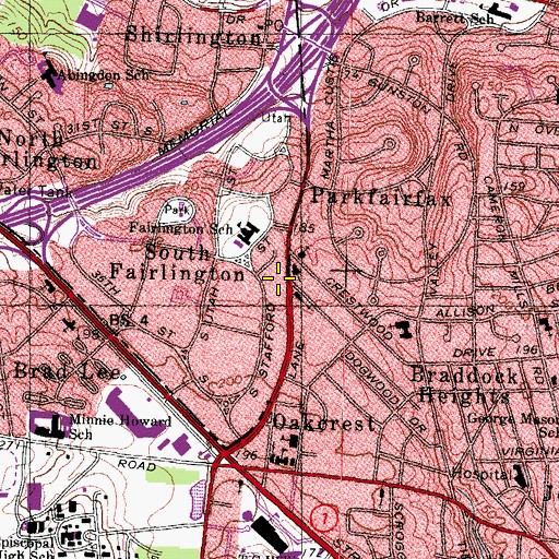 Topographic Map of Saint Clement Episcopal Church, VA