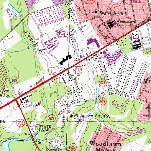 Topographic Map of Ship of Zion Baptist Church, VA