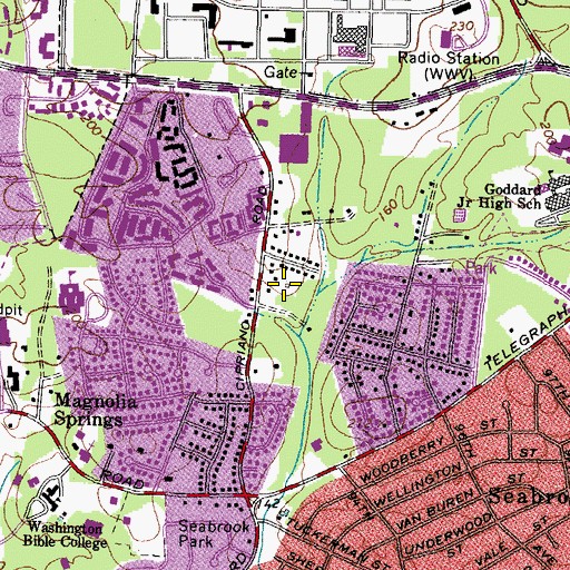 Topographic Map of Sri Siva Vishnu Temple, MD