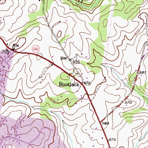 Topographic Map of Tri-County Baptist Church, MD