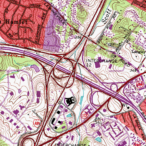 Topographic Map of Interchange 45, VA