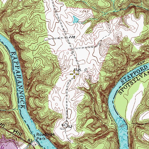 Topographic Map of Cannon Ridge Golf Course, VA