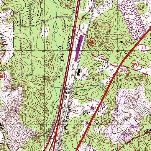 Topographic Map of Lorton Valley Industrial Park, VA