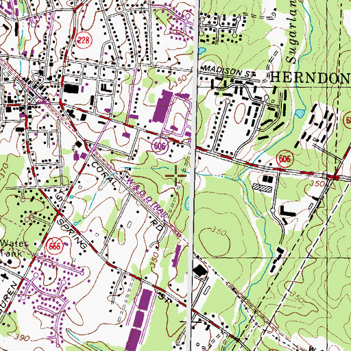 Topographic Map of New Dominion Technology Park, VA