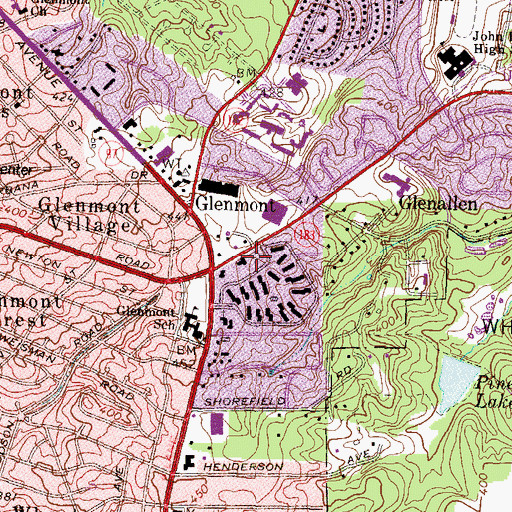 Topographic Map of Lutheran Church of Saint Andrews Preschool, MD