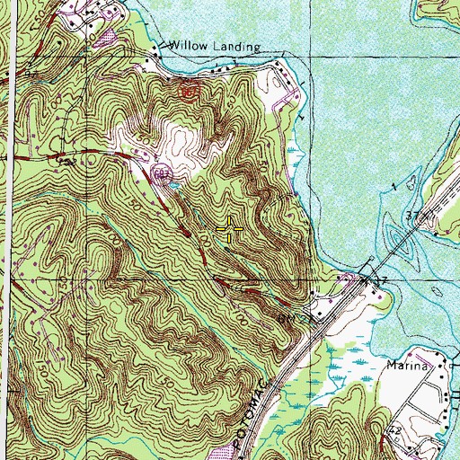 Topographic Map of Aquia Inlet Estates, VA