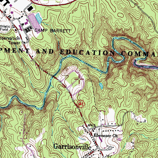 Topographic Map of Bald Eagle Hills, VA