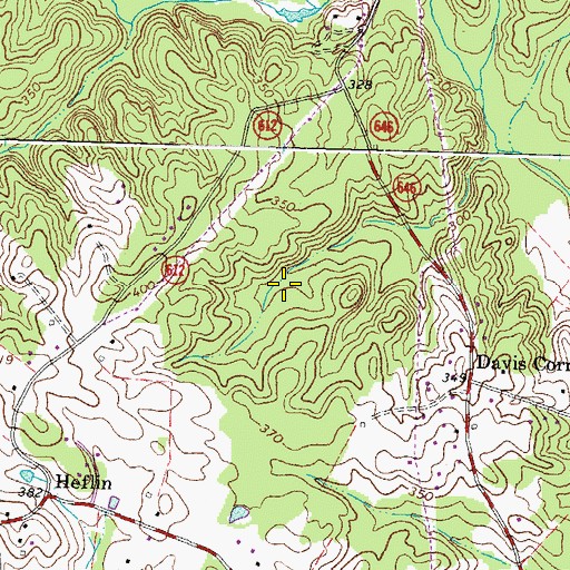 Topographic Map of Barrington Woods, VA