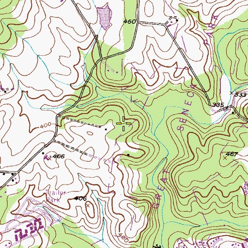 Topographic Map of Blount Commons, MD