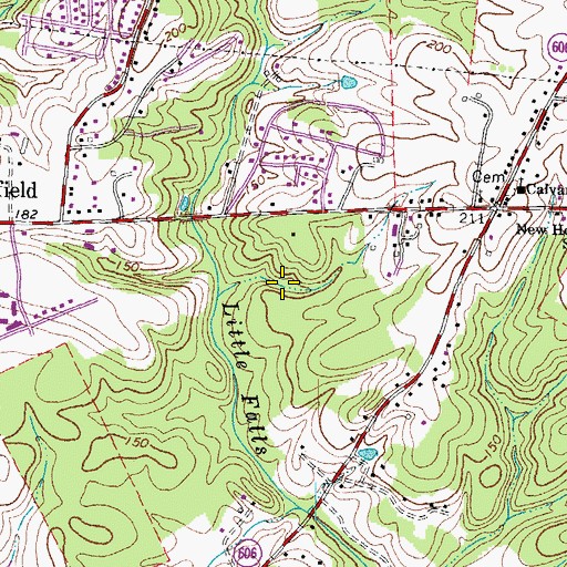 Topographic Map of Brookstone, VA