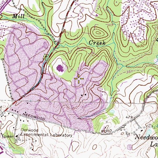 Topographic Map of Candlewood Park, MD