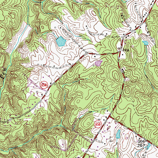 Topographic Map of English Hills, VA
