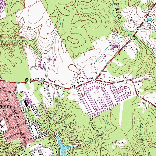 Topographic Map of Ferry Road, VA