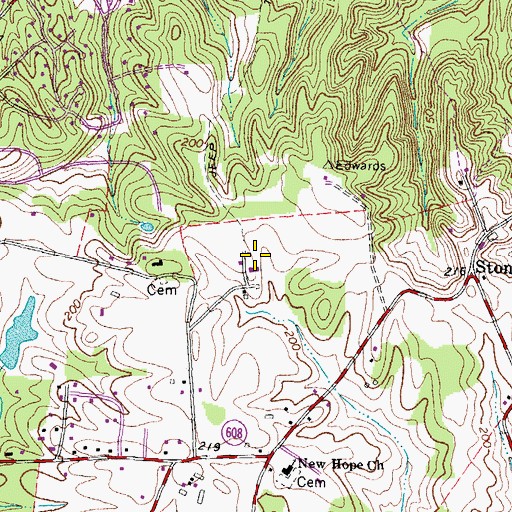 Topographic Map of Fitzhugh, VA