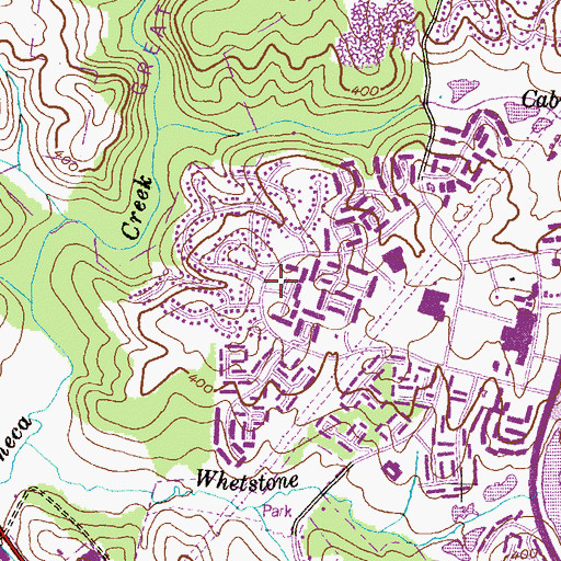 Topographic Map of Frenchton Place, MD