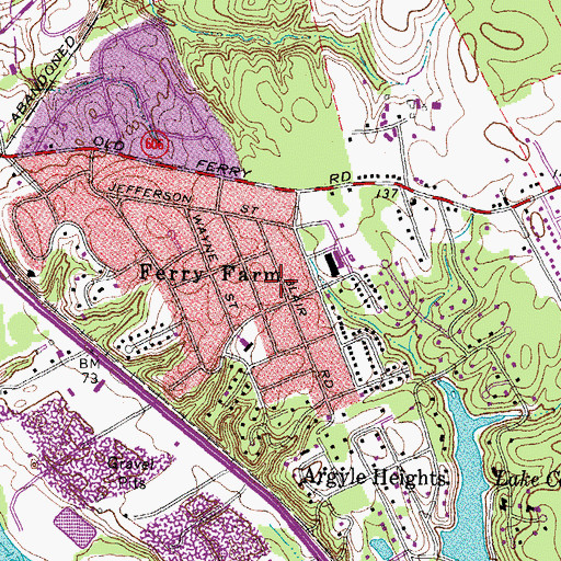 Topographic Map of Hampstead Village, VA