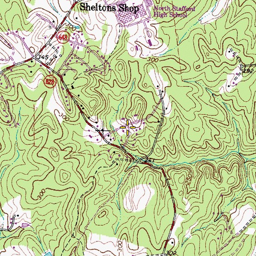 Topographic Map of Marshall Estates, VA