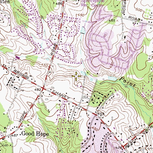 Topographic Map of Maydale, MD