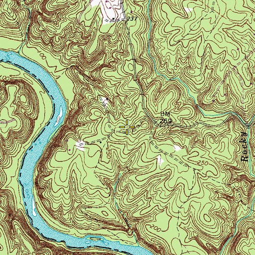Topographic Map of Old Banks, VA