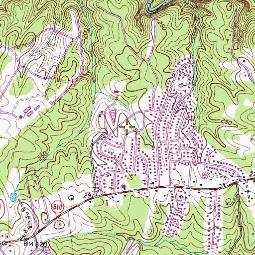 Topographic Map of Raintree, VA