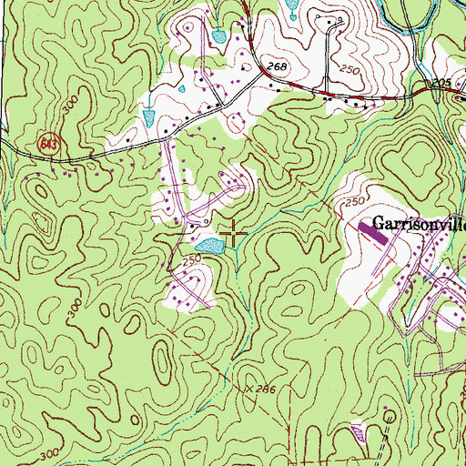 Topographic Map of Saint Georges Estates, VA